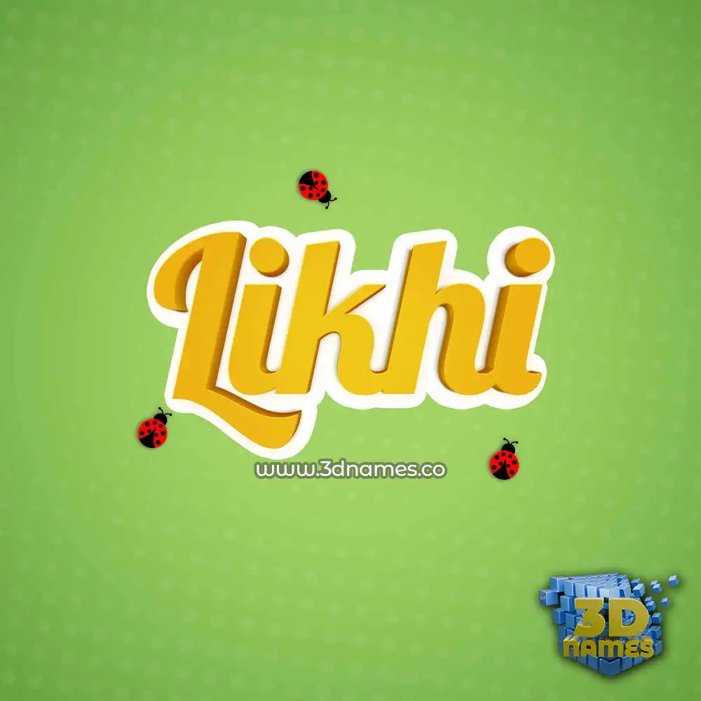likhi in Ladybugs style - 3D name wallpaper
