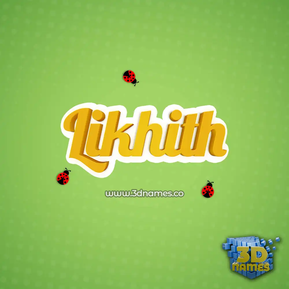 likhith in Ladybugs style - 3D name wallpaper