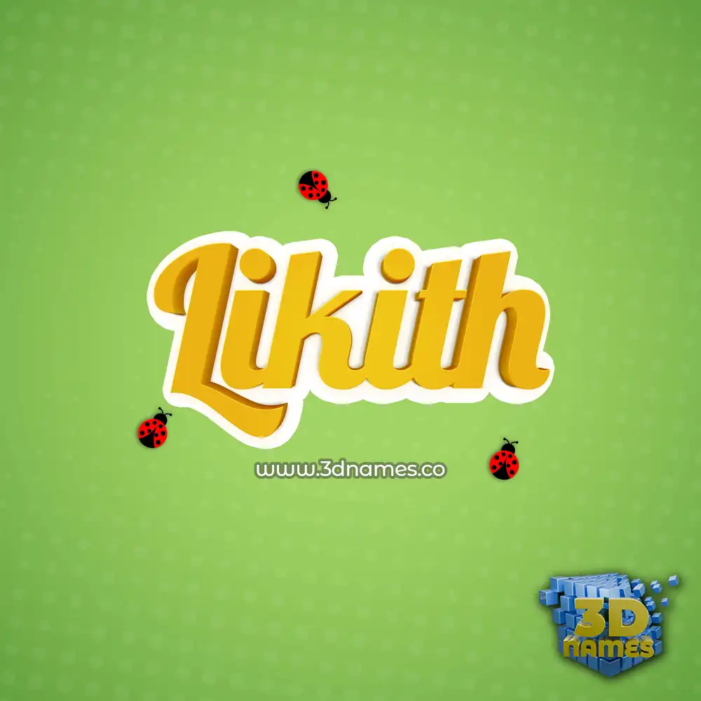 likith in Ladybugs style - 3D name wallpaper