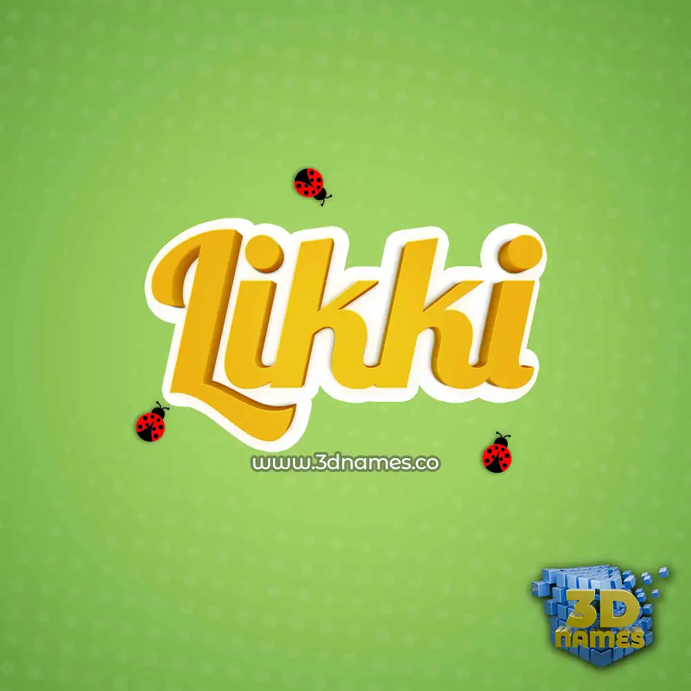 likki in Ladybugs style - 3D name wallpaper
