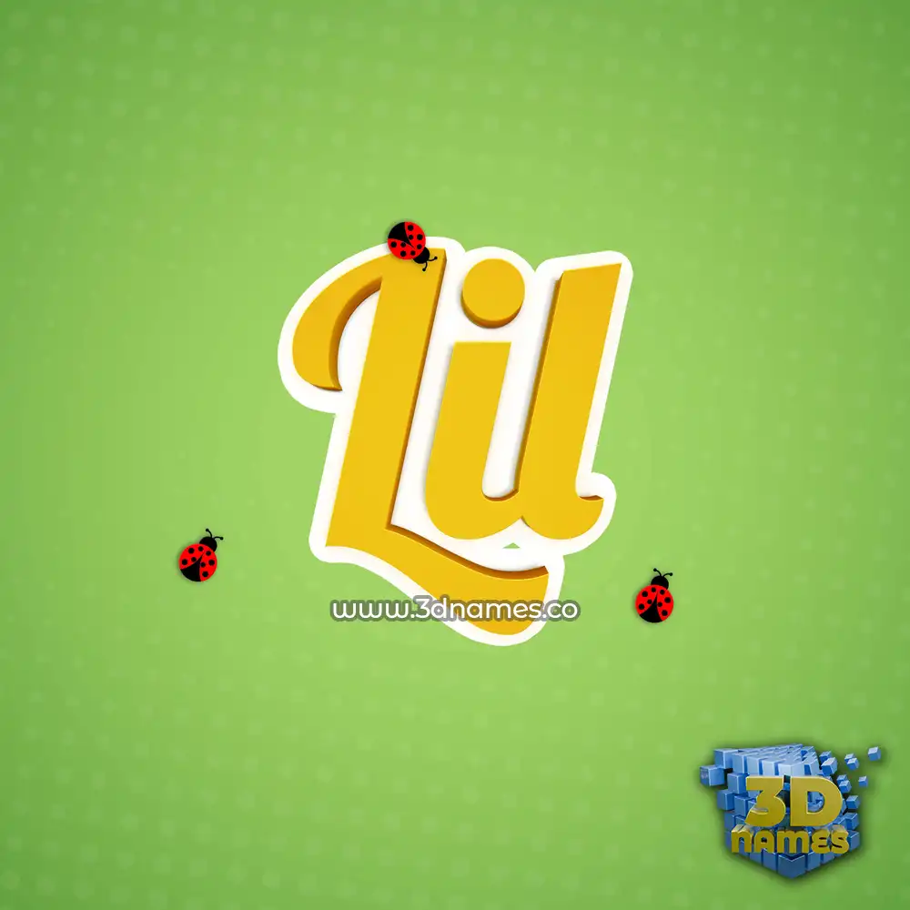 lil in Ladybugs style - 3D name wallpaper