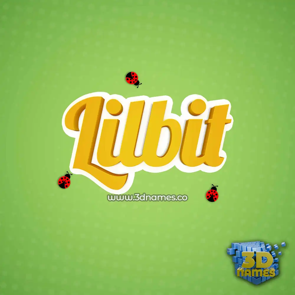lilbit in Ladybugs style - 3D name wallpaper