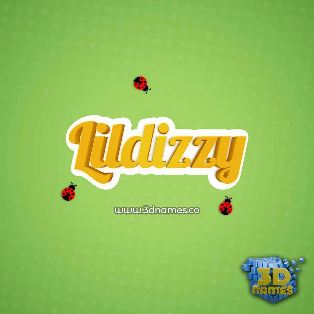 lildizzy in Ladybugs style - 3D name wallpaper