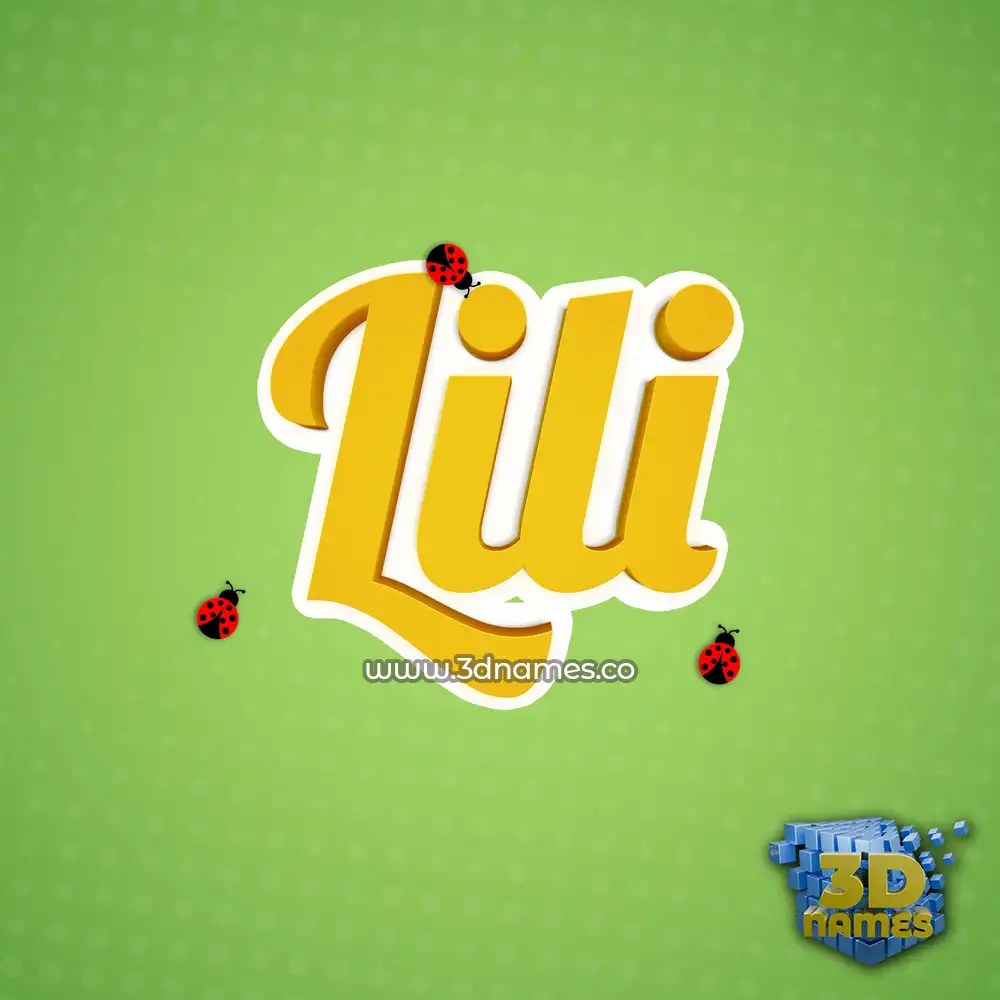 lili in Ladybugs style - 3D name wallpaper