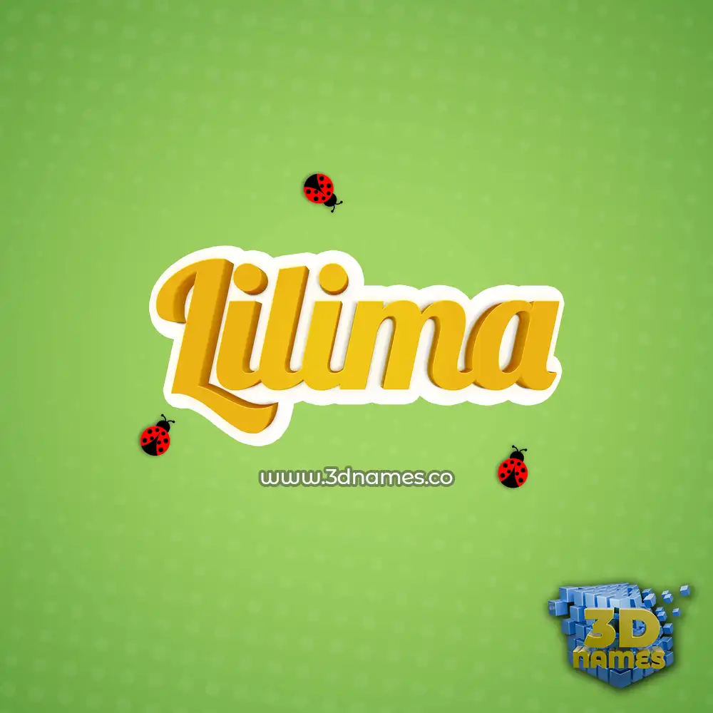 lilima in Ladybugs style - 3D name wallpaper
