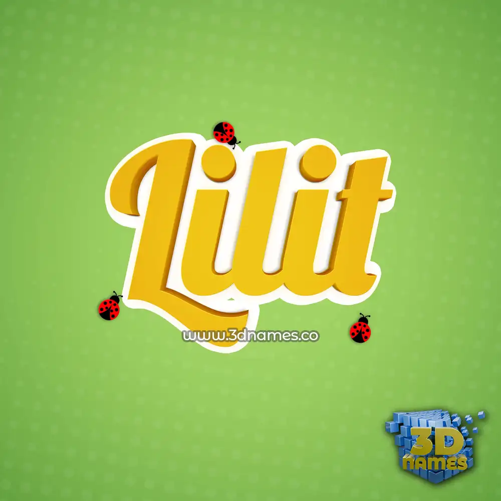 lilit in Ladybugs style - 3D name wallpaper
