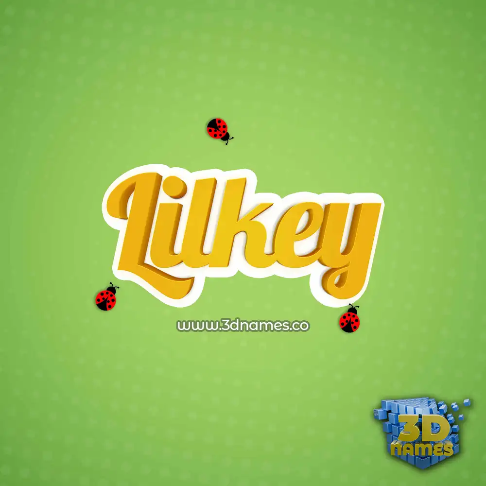 lilkey in Ladybugs style - 3D name wallpaper