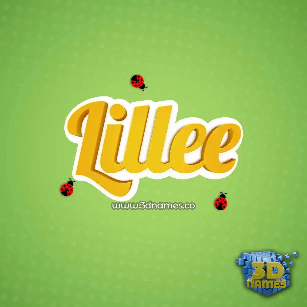lillee in Ladybugs style - 3D name wallpaper