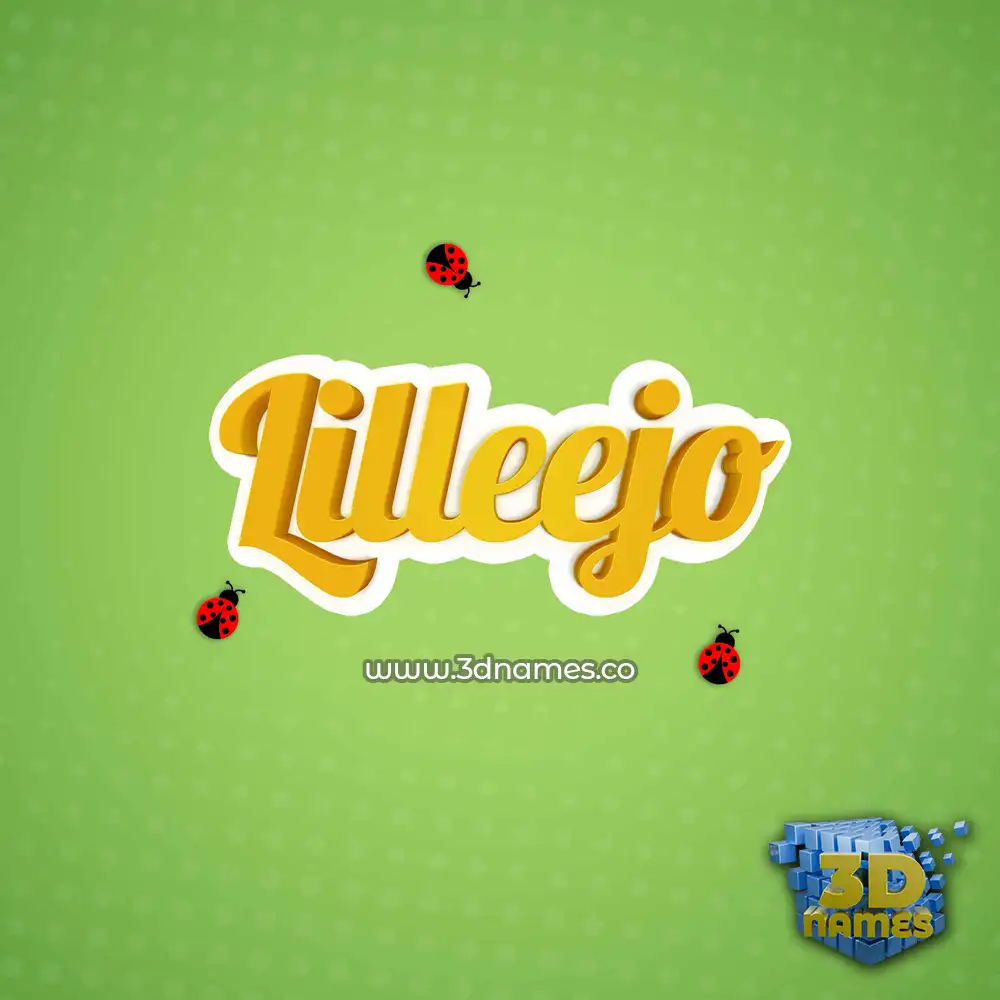 lilleejo in Ladybugs style - 3D name wallpaper