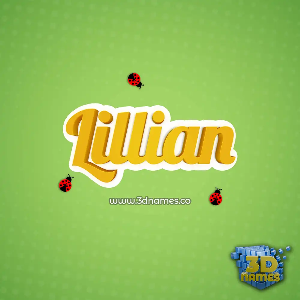 lillian in Ladybugs style - 3D name wallpaper