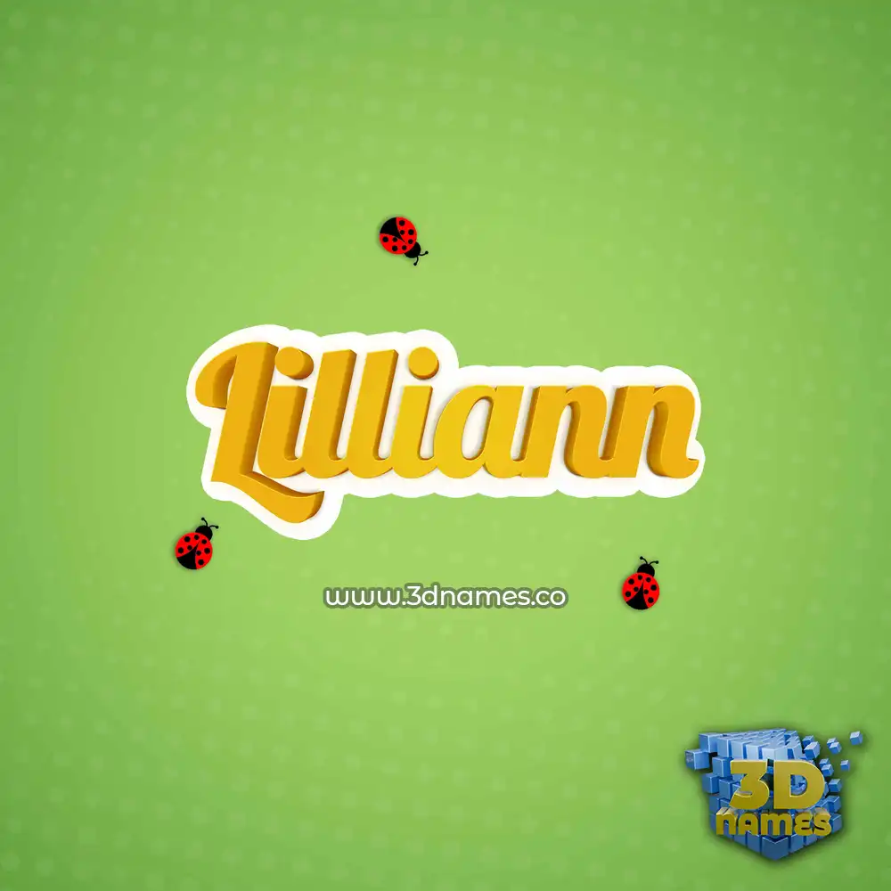 lilliann in Ladybugs style - 3D name wallpaper