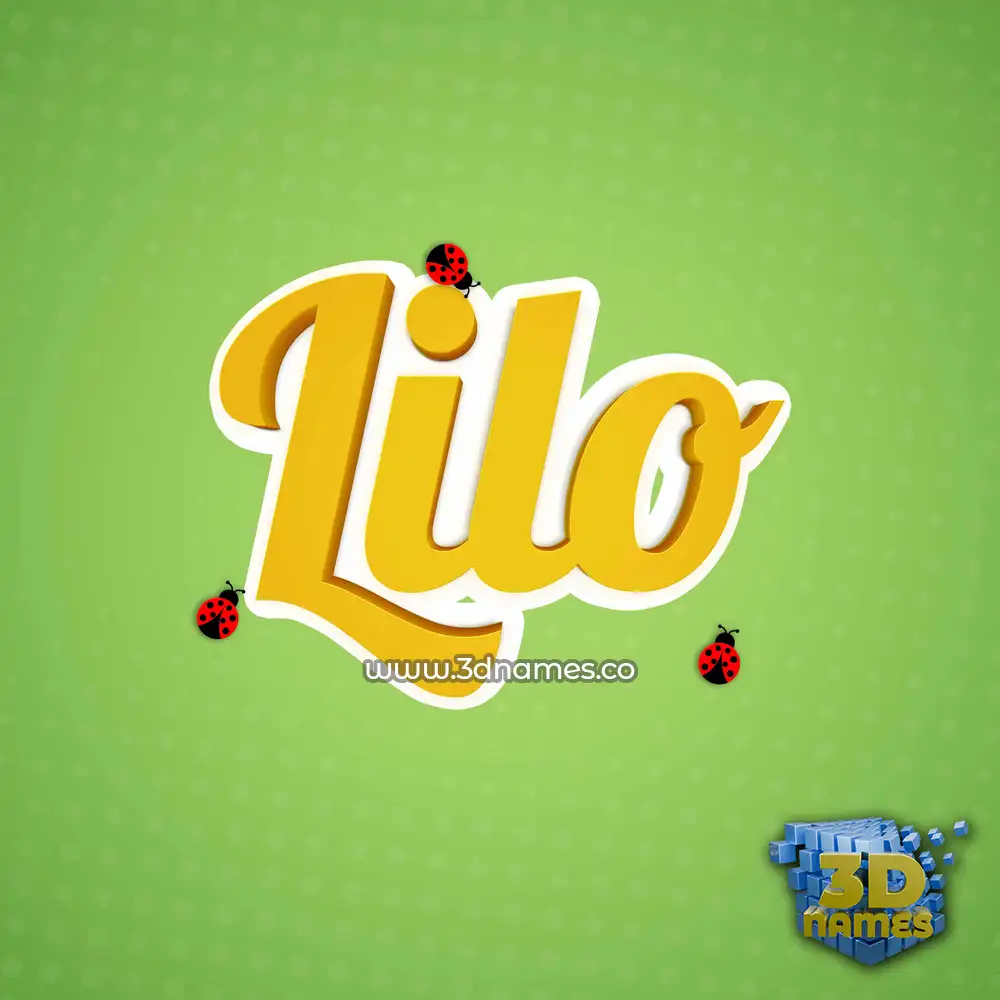 lilo in Ladybugs style - 3D name wallpaper