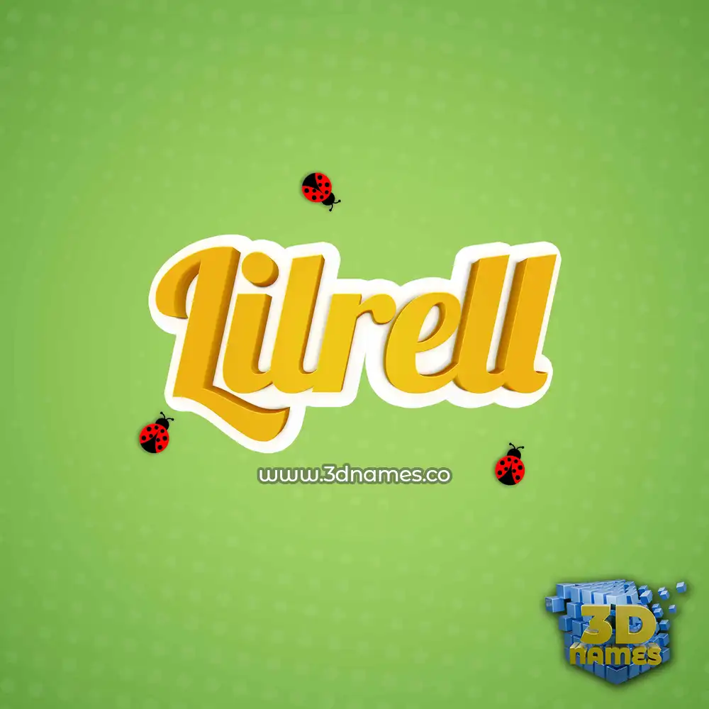 lilrell in Ladybugs style - 3D name wallpaper