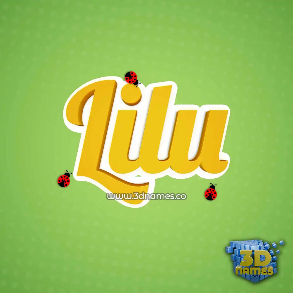 lilu in Ladybugs style - 3D name wallpaper
