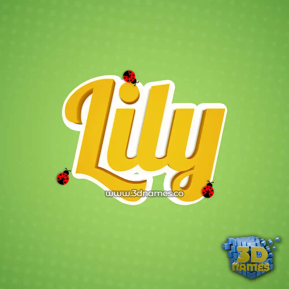 lily in Ladybugs style - 3D name wallpaper