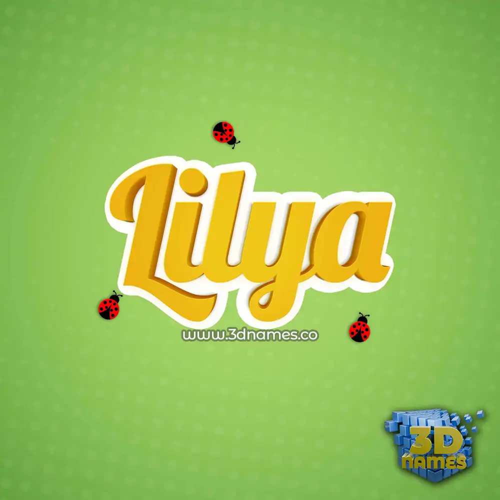 lilya in Ladybugs style - 3D name wallpaper