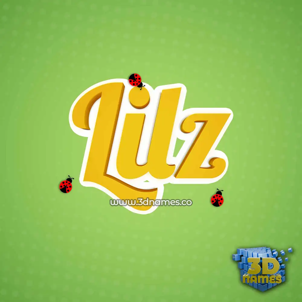 lilz in Ladybugs style - 3D name wallpaper