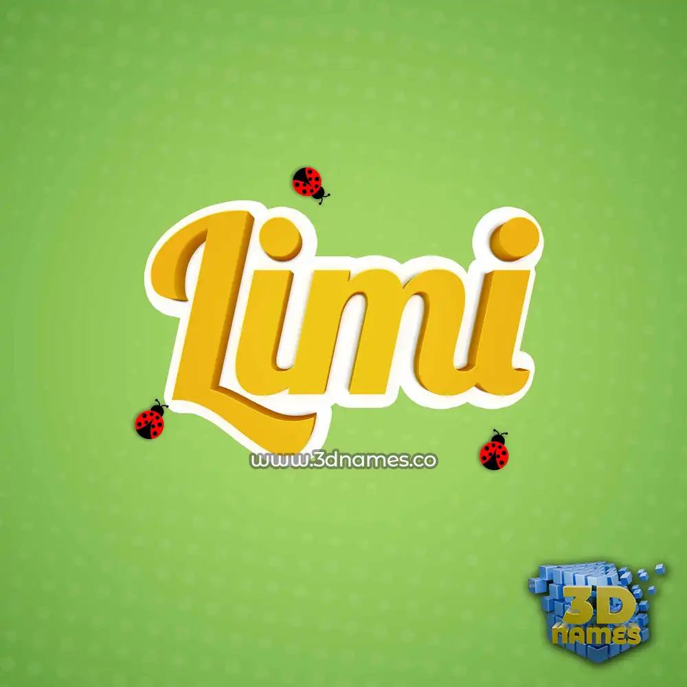 limi in Ladybugs style - 3D name wallpaper