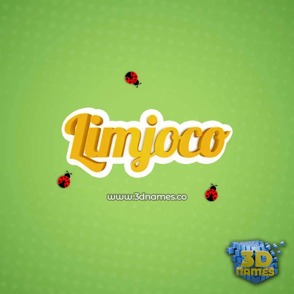 limjoco in Ladybugs style - 3D name wallpaper