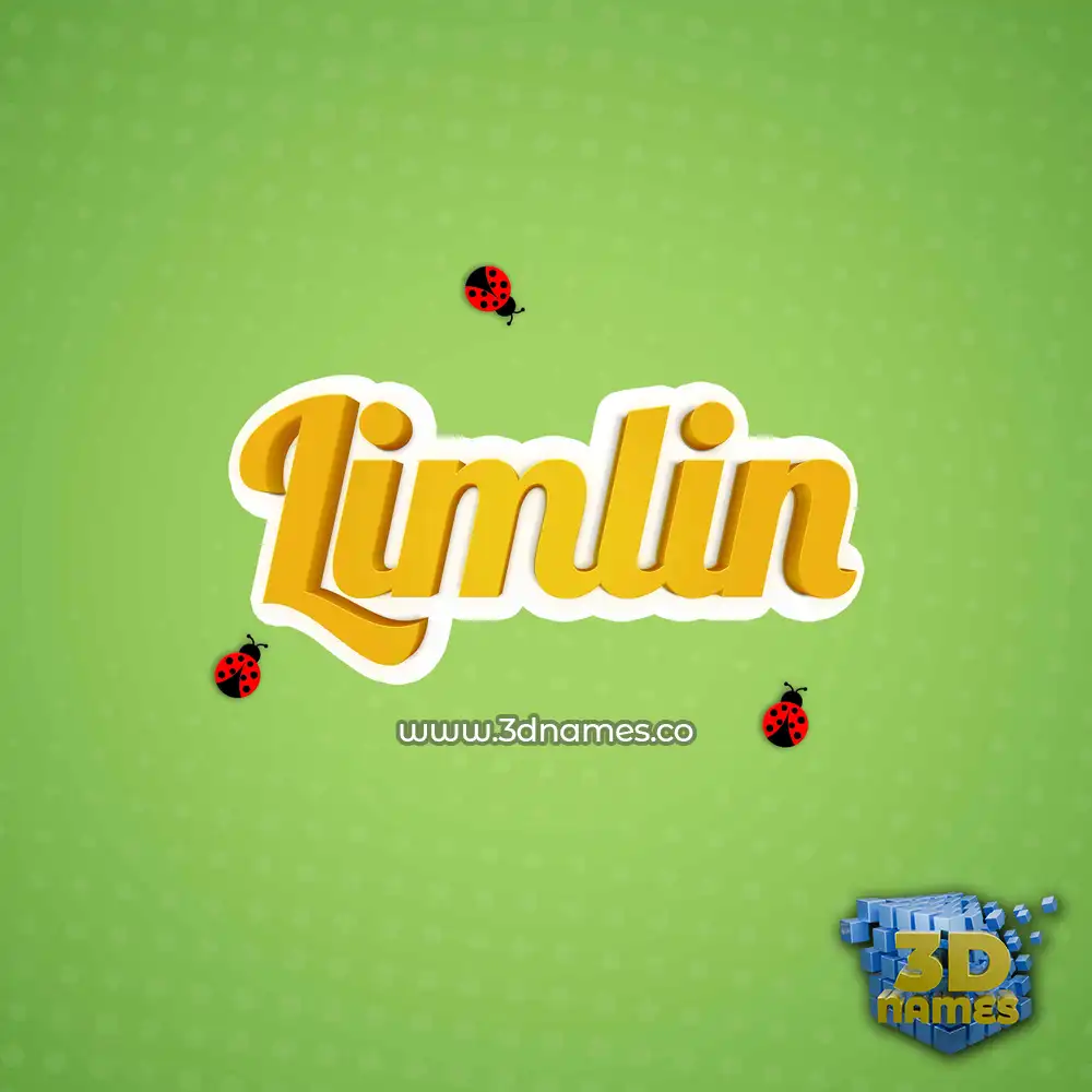 limlin in Ladybugs style - 3D name wallpaper
