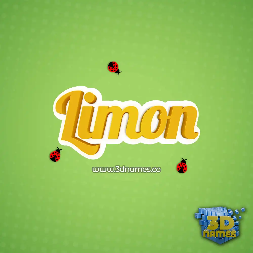 limon in Ladybugs style - 3D name wallpaper