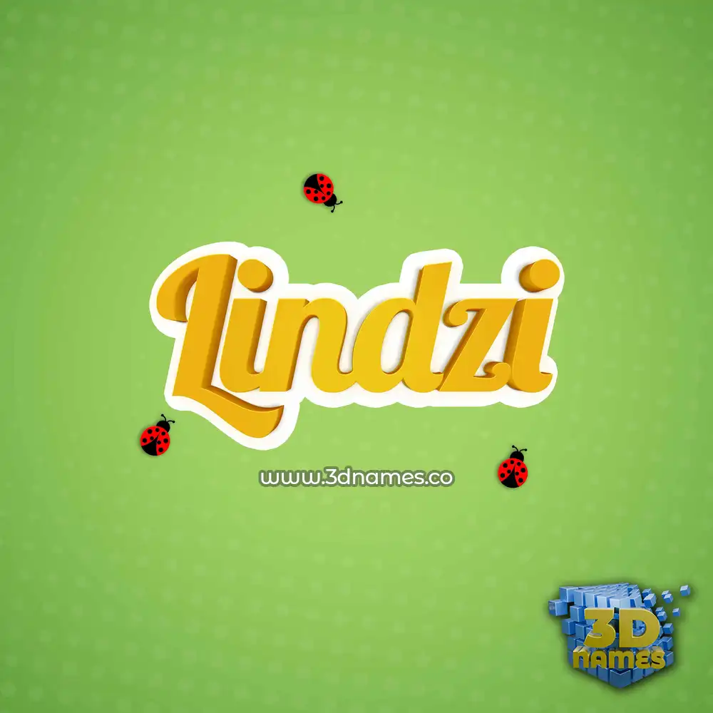 lindzi in Ladybugs style - 3D name wallpaper