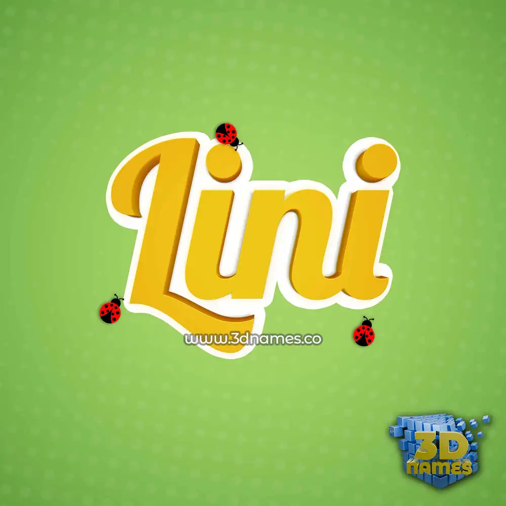 lini in Ladybugs style - 3D name wallpaper