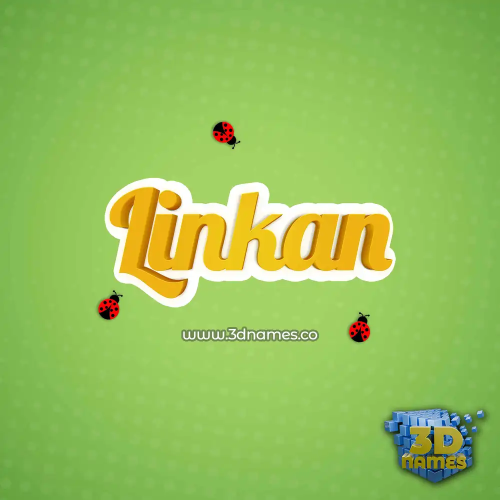 linkan in Ladybugs style - 3D name wallpaper