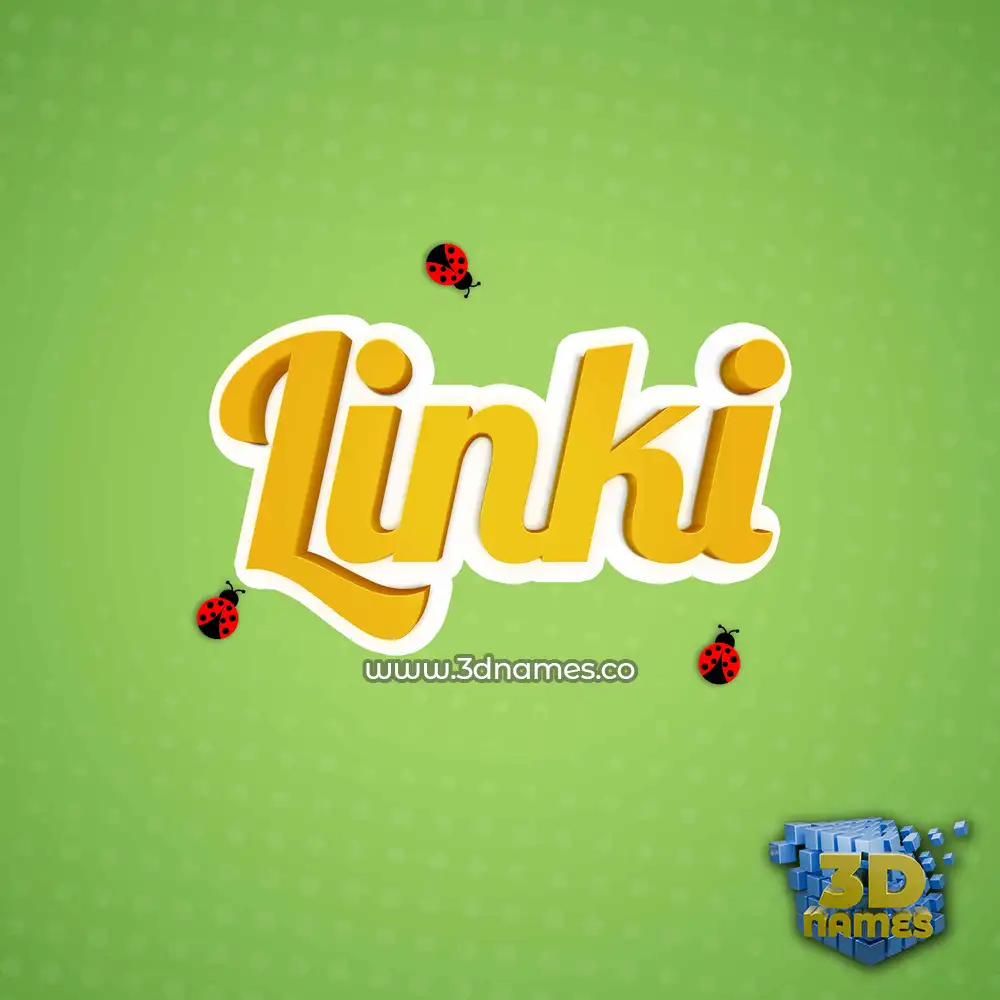 linki in Ladybugs style - 3D name wallpaper