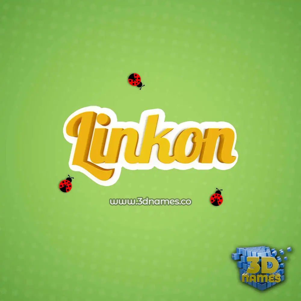 linkon in Ladybugs style - 3D name wallpaper