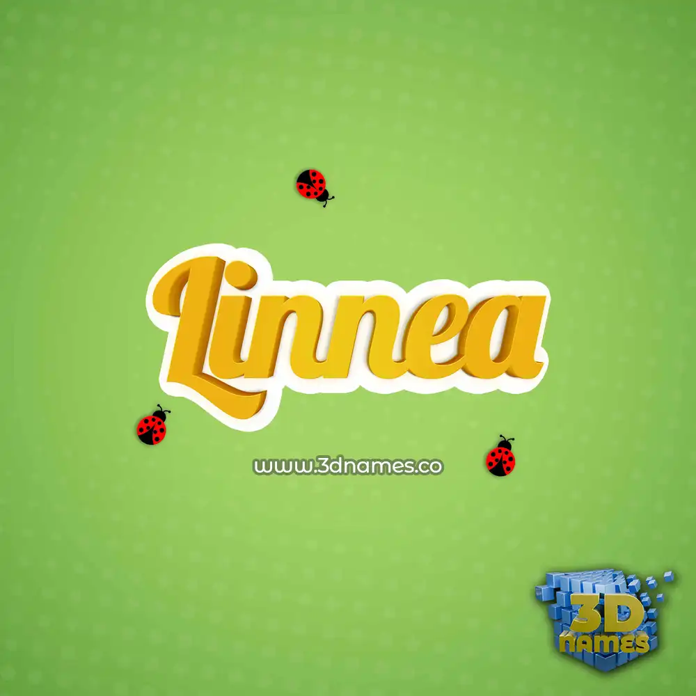 linnea in Ladybugs style - 3D name wallpaper