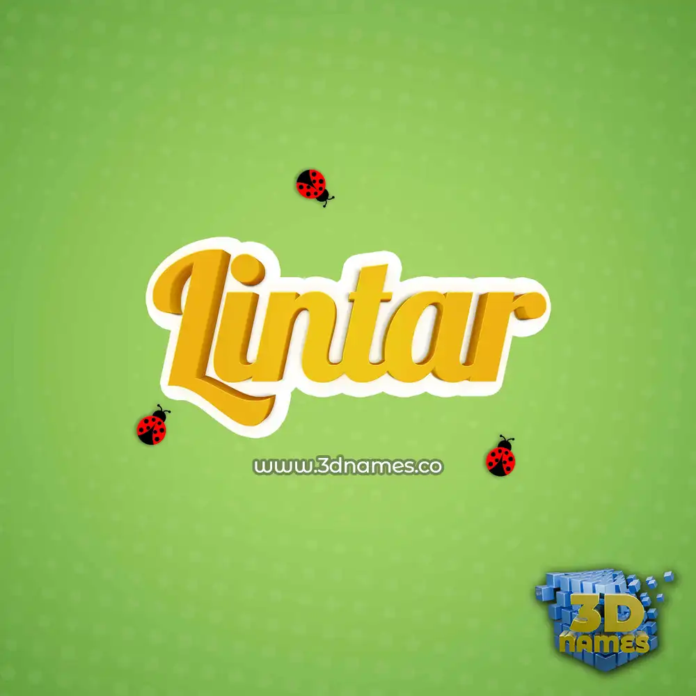 lintar in Ladybugs style - 3D name wallpaper