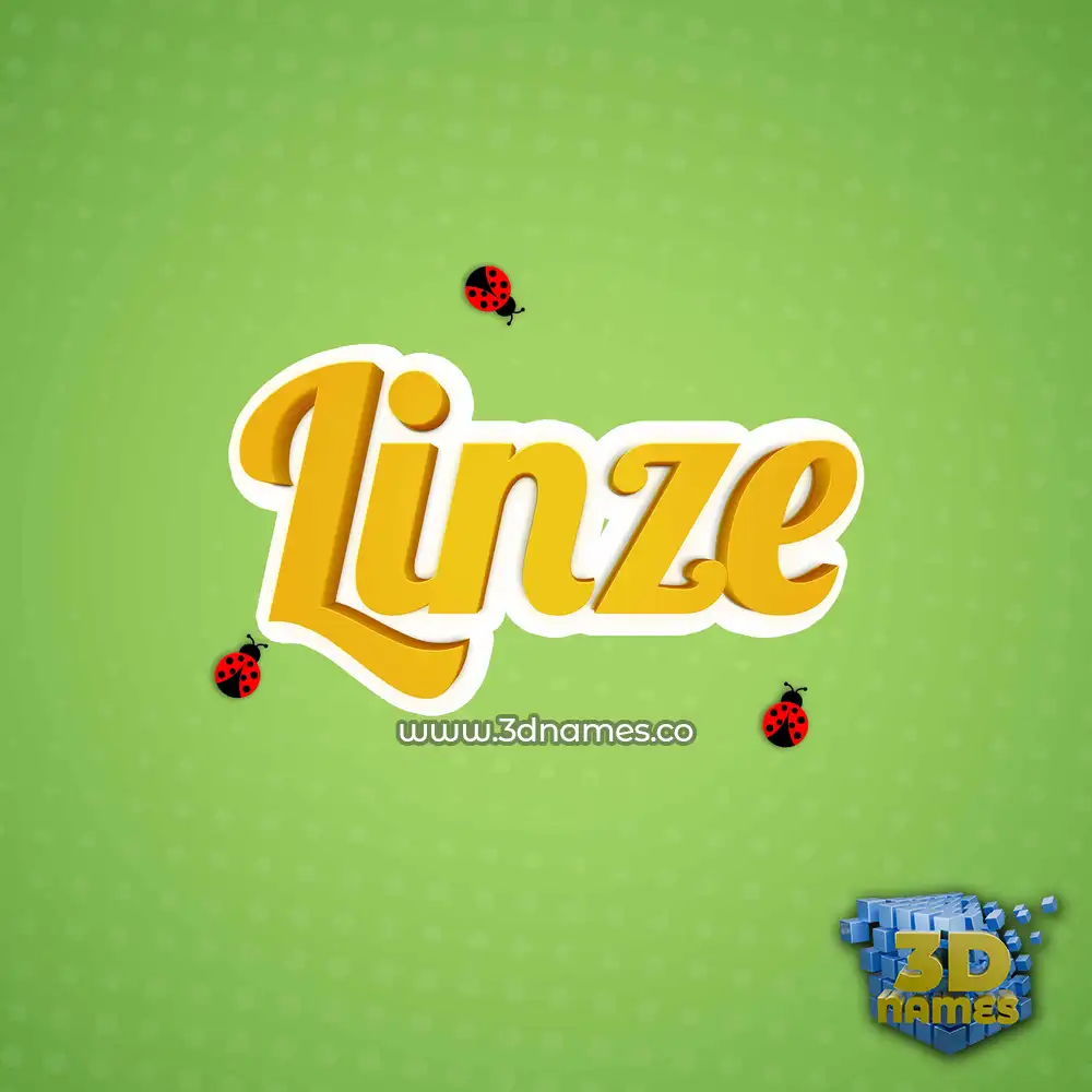 linze in Ladybugs style - 3D name wallpaper