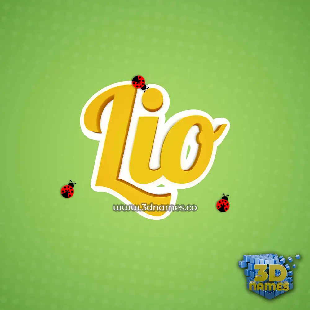 lio in Ladybugs style - 3D name wallpaper
