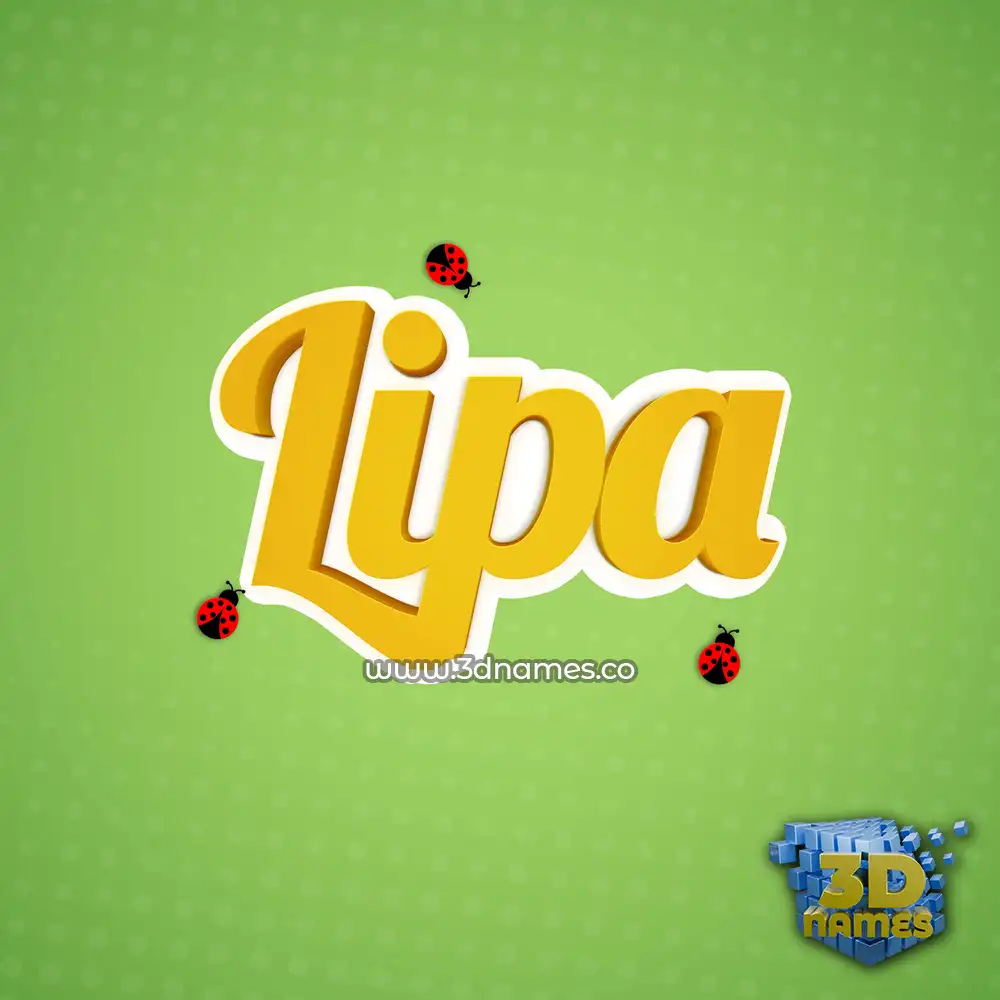 lipa in Ladybugs style - 3D name wallpaper