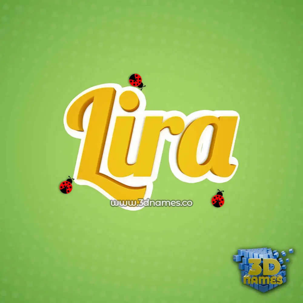 lira in Ladybugs style - 3D name wallpaper