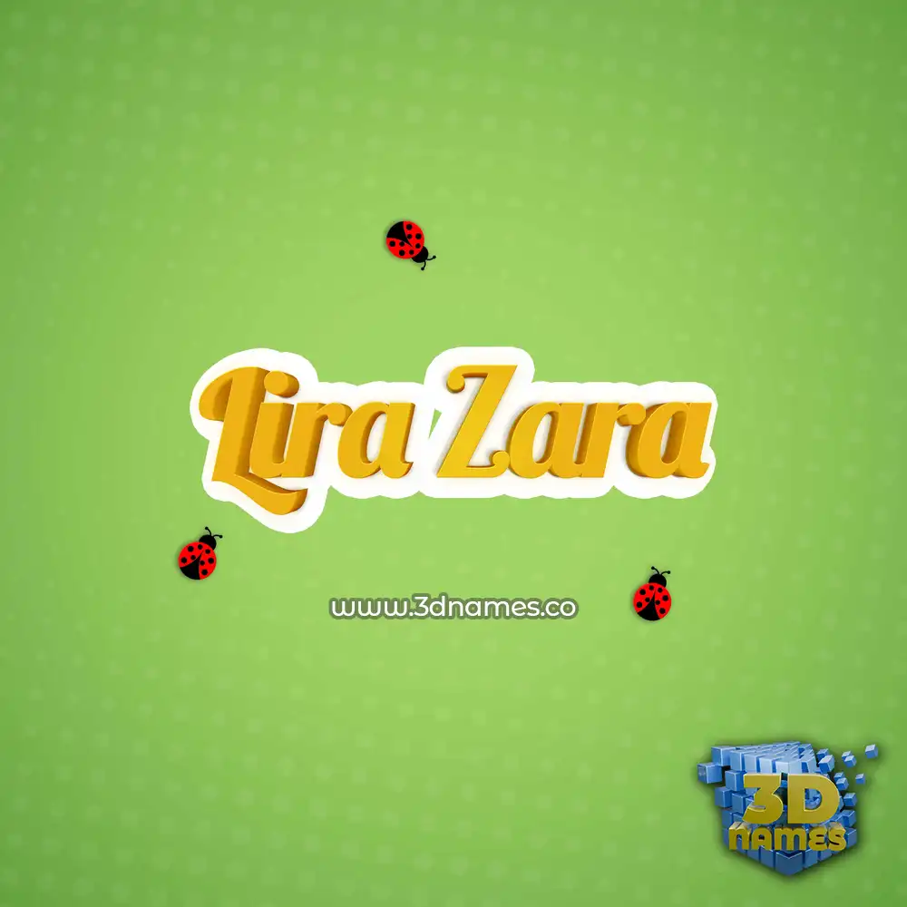 lira zara in Ladybugs style - 3D name wallpaper