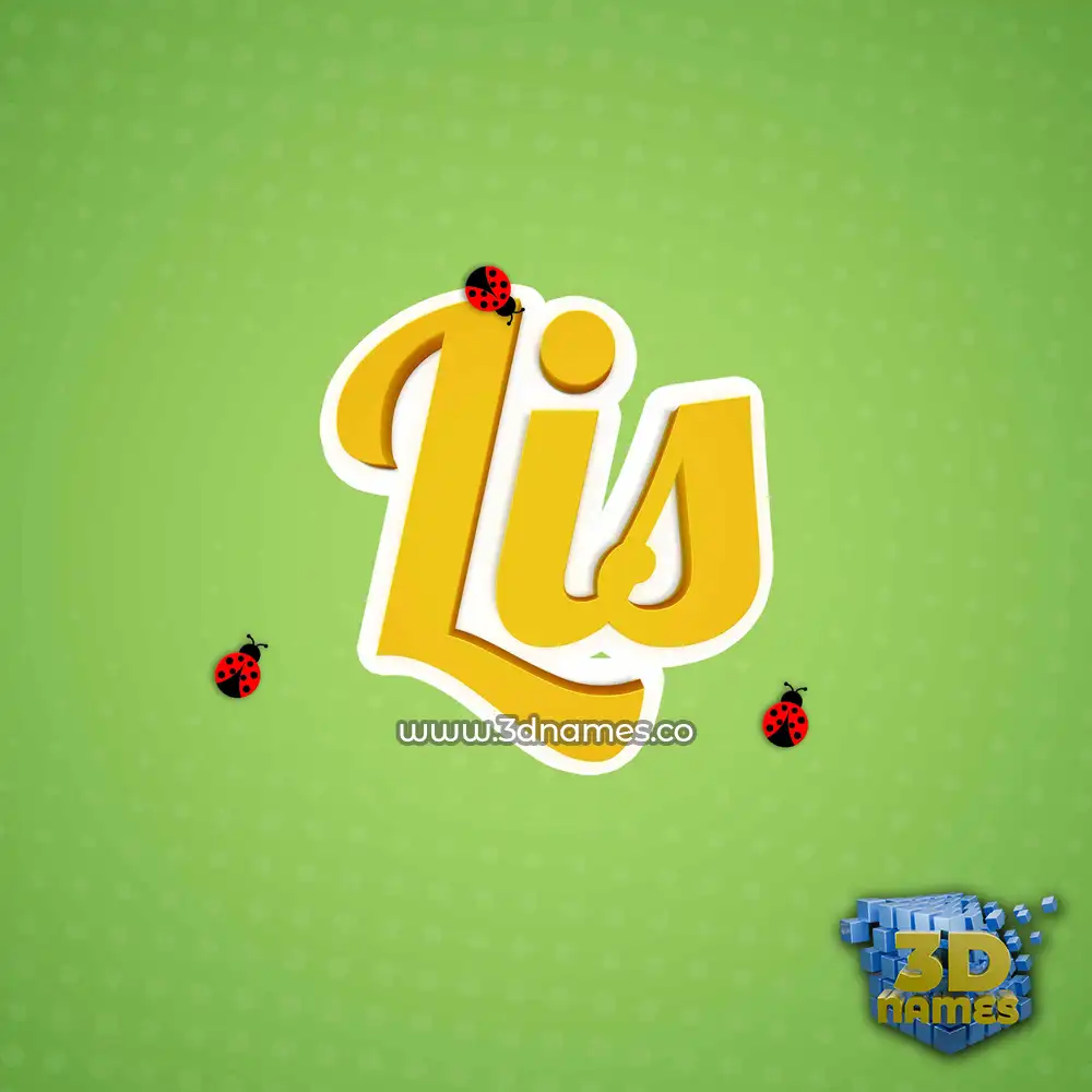 lis in Ladybugs style - 3D name wallpaper