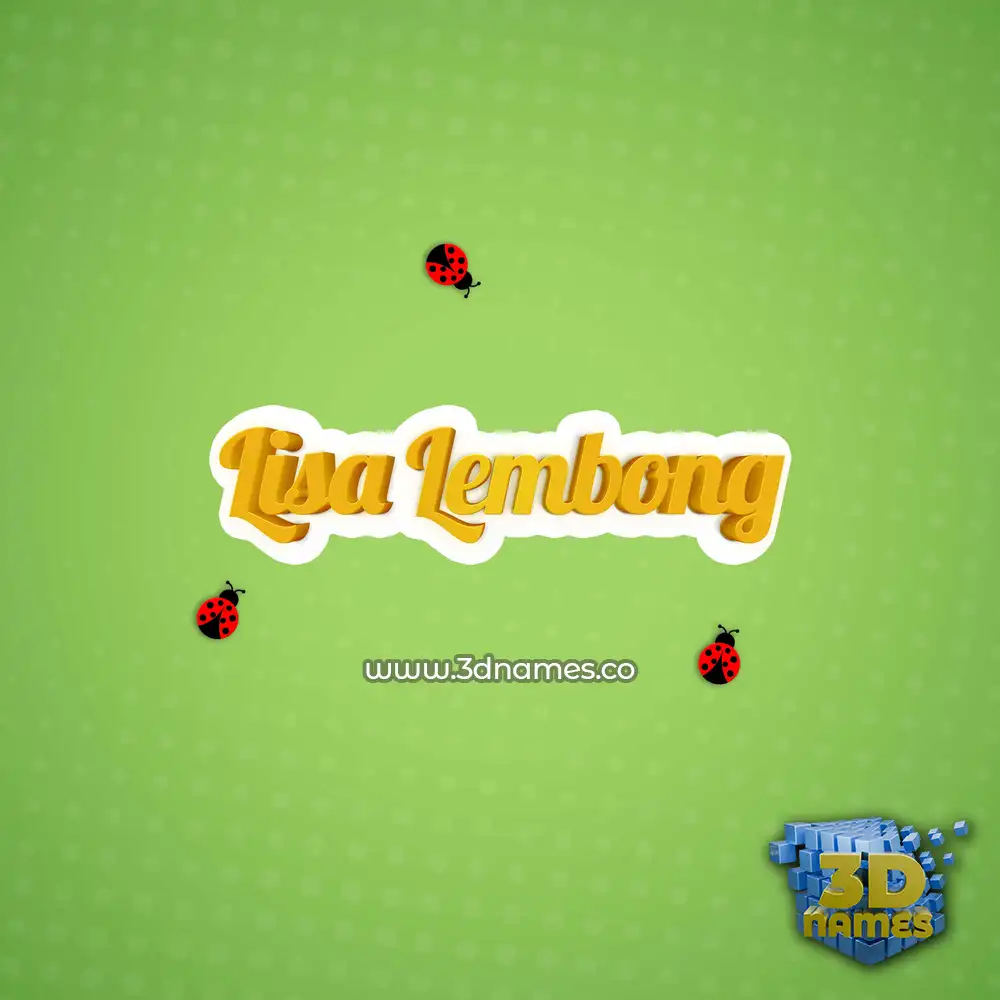 lisa lembong in Ladybugs style - 3D name wallpaper