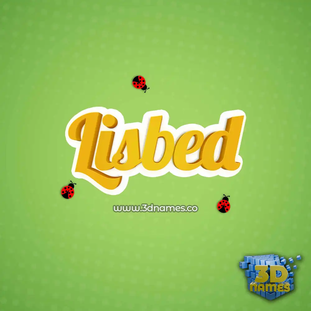 lisbed in Ladybugs style - 3D name wallpaper