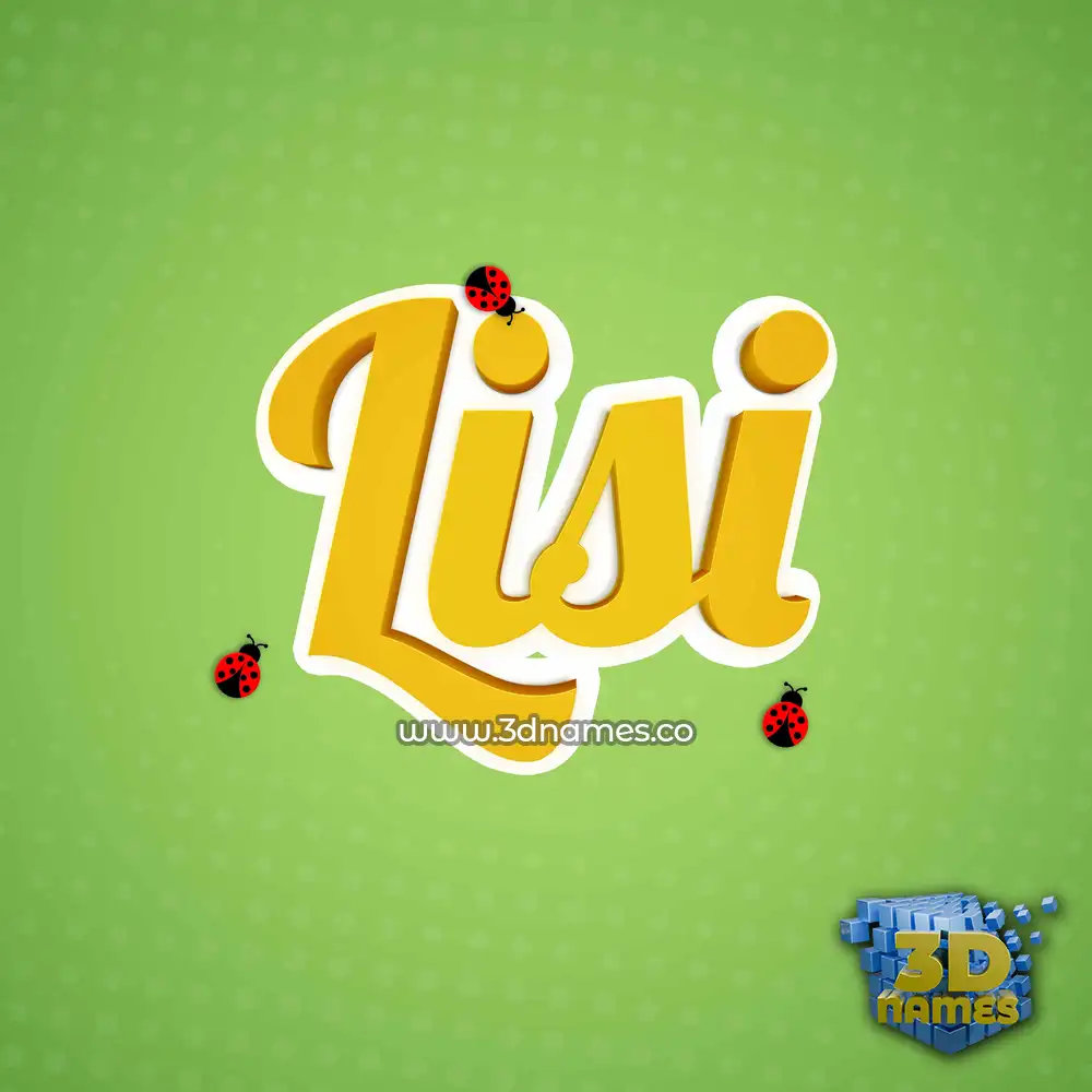 lisi in Ladybugs style - 3D name wallpaper