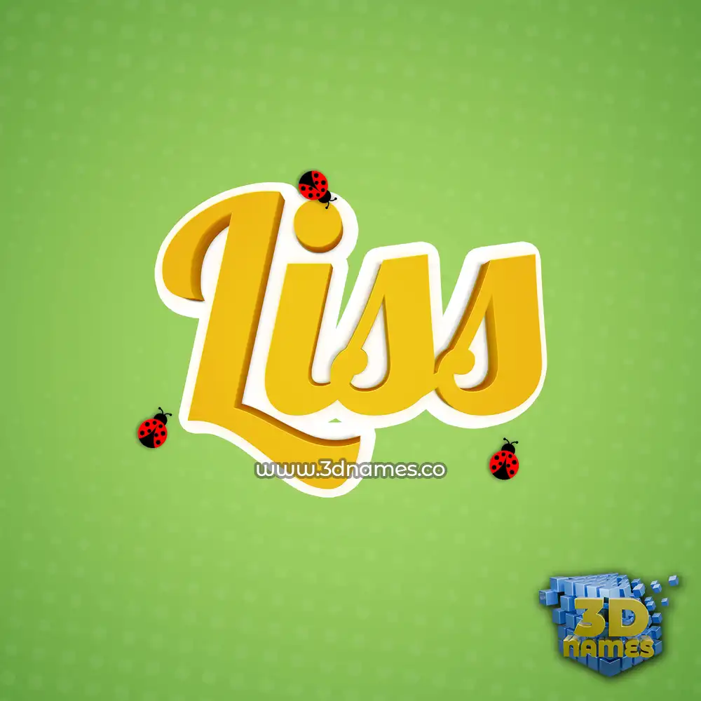 liss in Ladybugs style - 3D name wallpaper