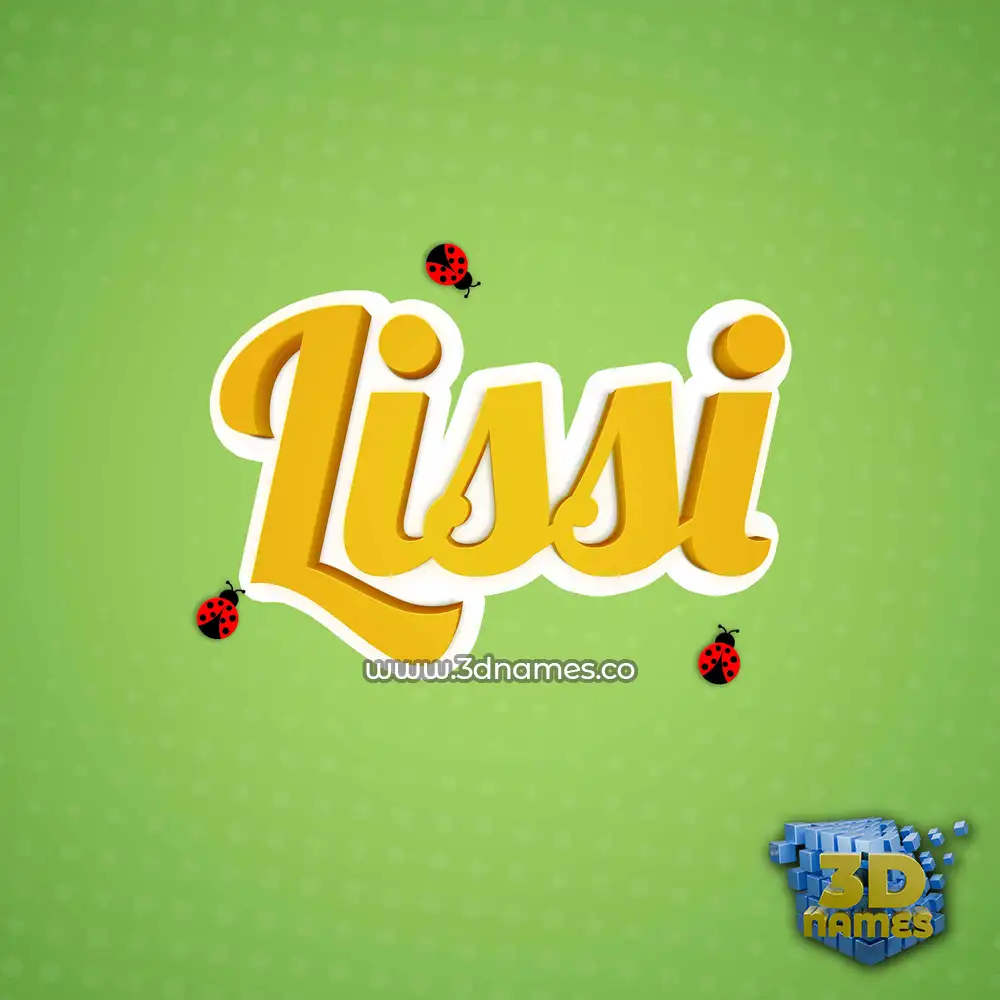 lissi in Ladybugs style - 3D name wallpaper