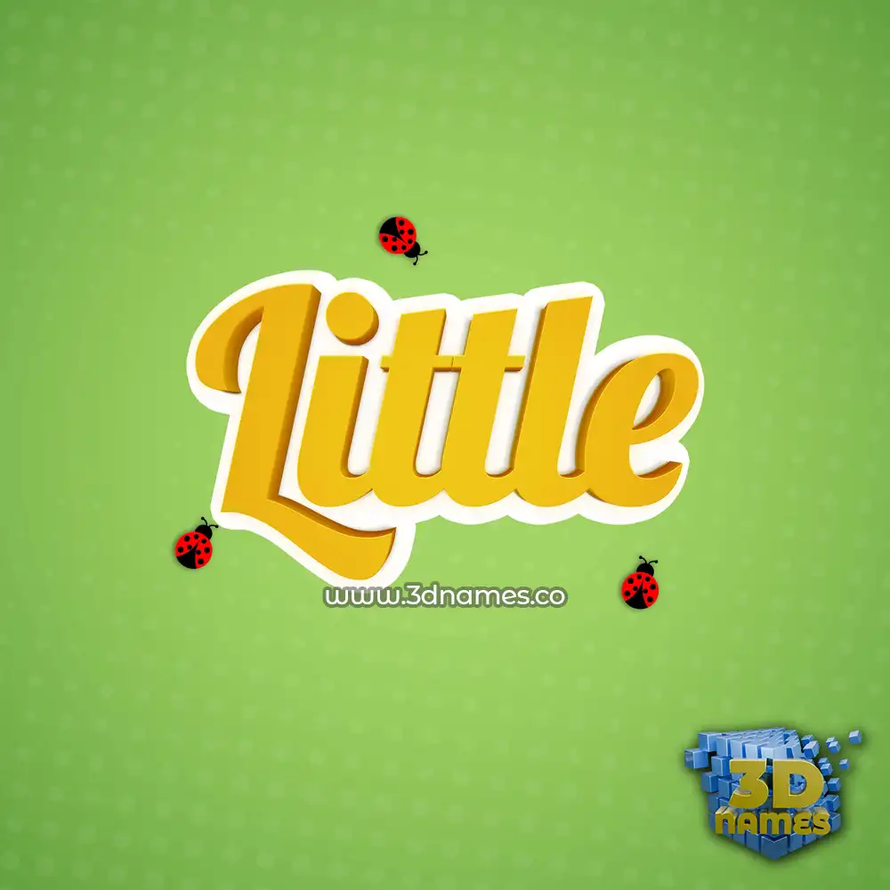 little in Ladybugs style - 3D name wallpaper