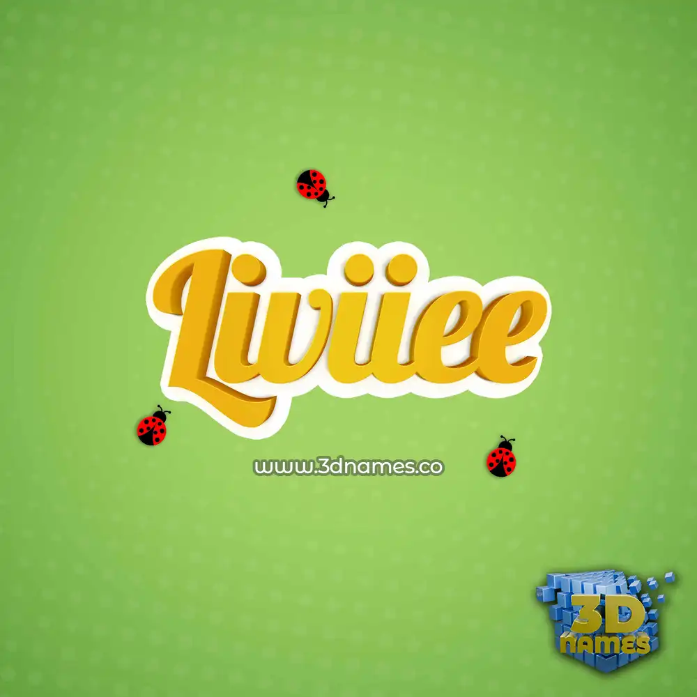liviiee in Ladybugs style - 3D name wallpaper