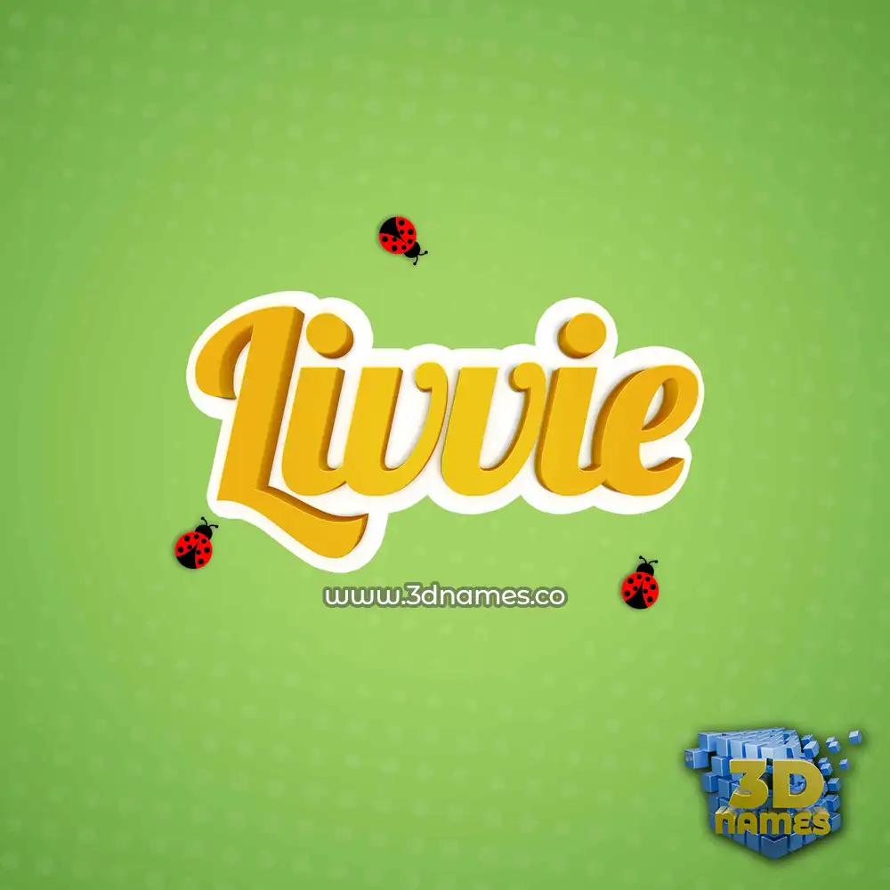 livvie in Ladybugs style - 3D name wallpaper