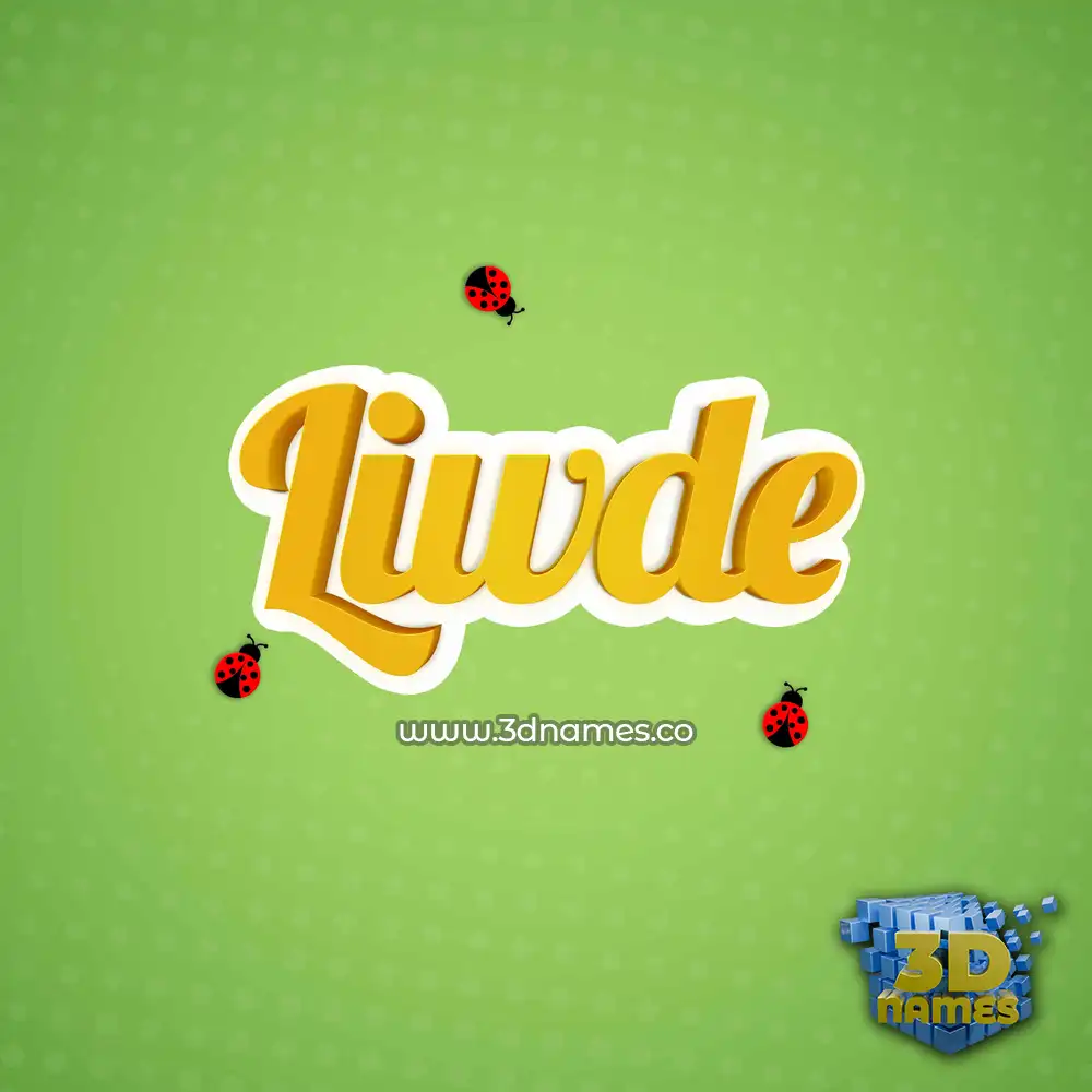 liwde in Ladybugs style - 3D name wallpaper