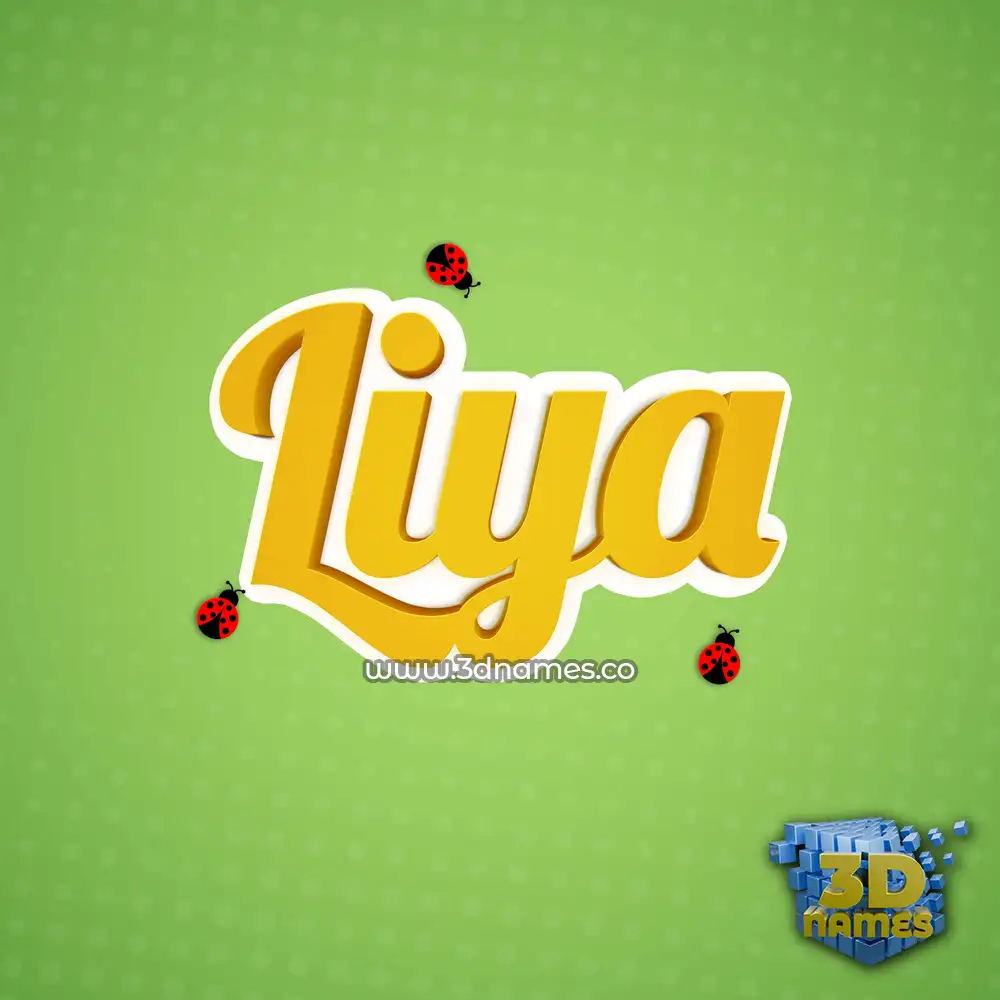 liya in Ladybugs style - 3D name wallpaper