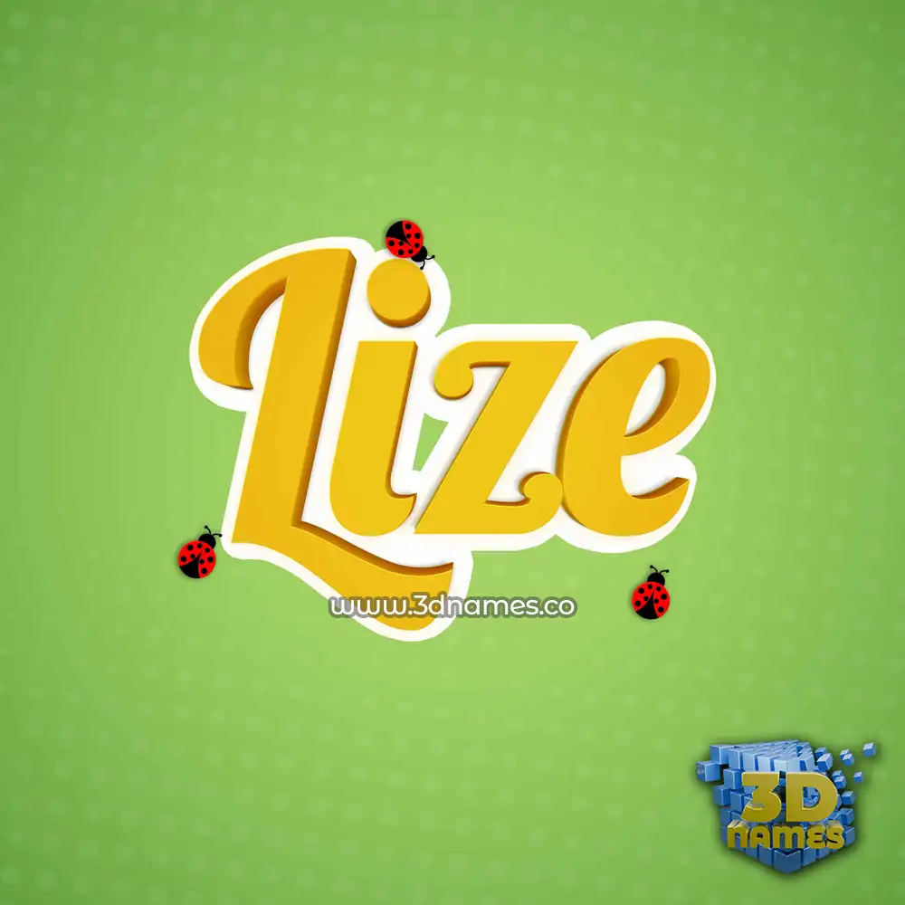 lize in Ladybugs style - 3D name wallpaper