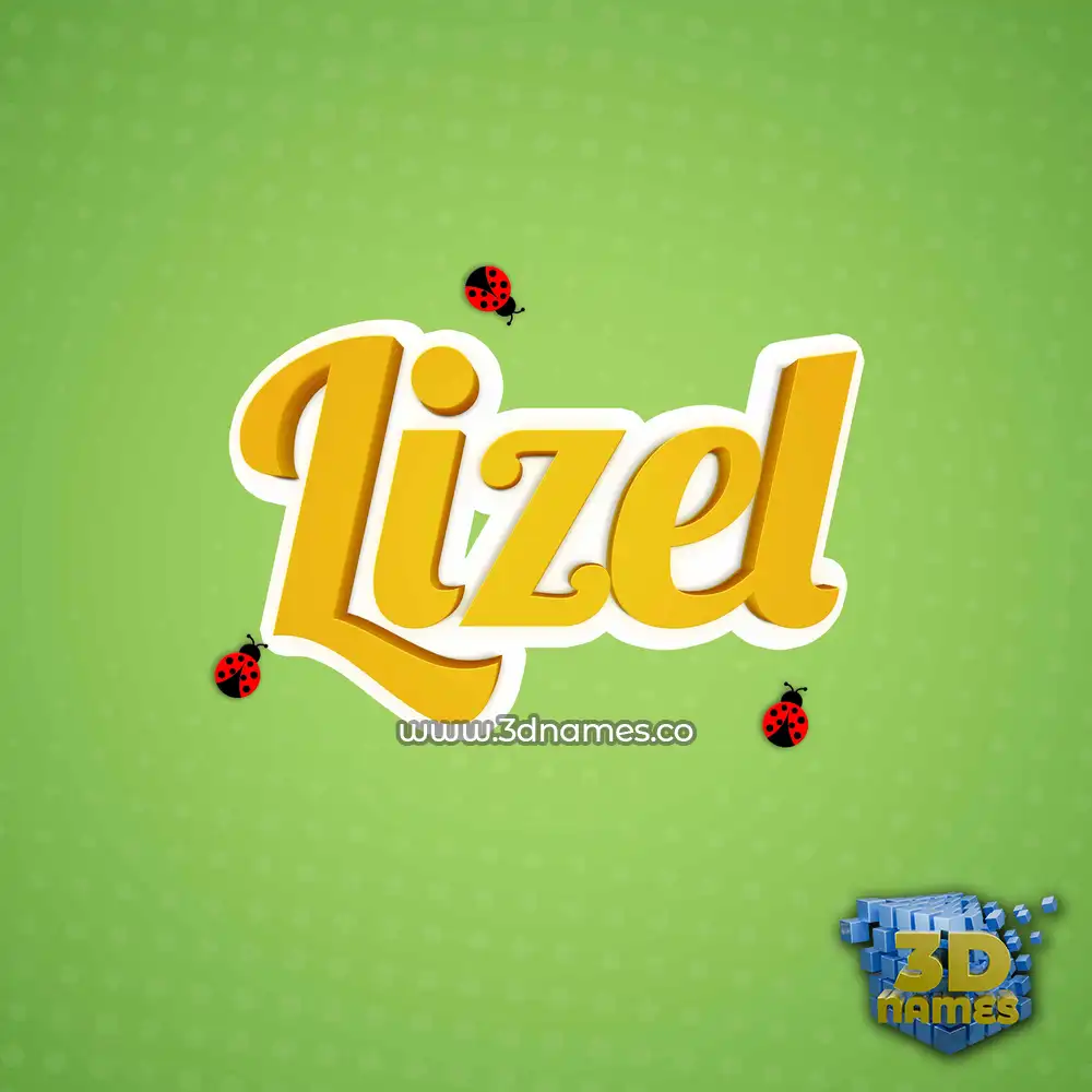 lizel in Ladybugs style - 3D name wallpaper
